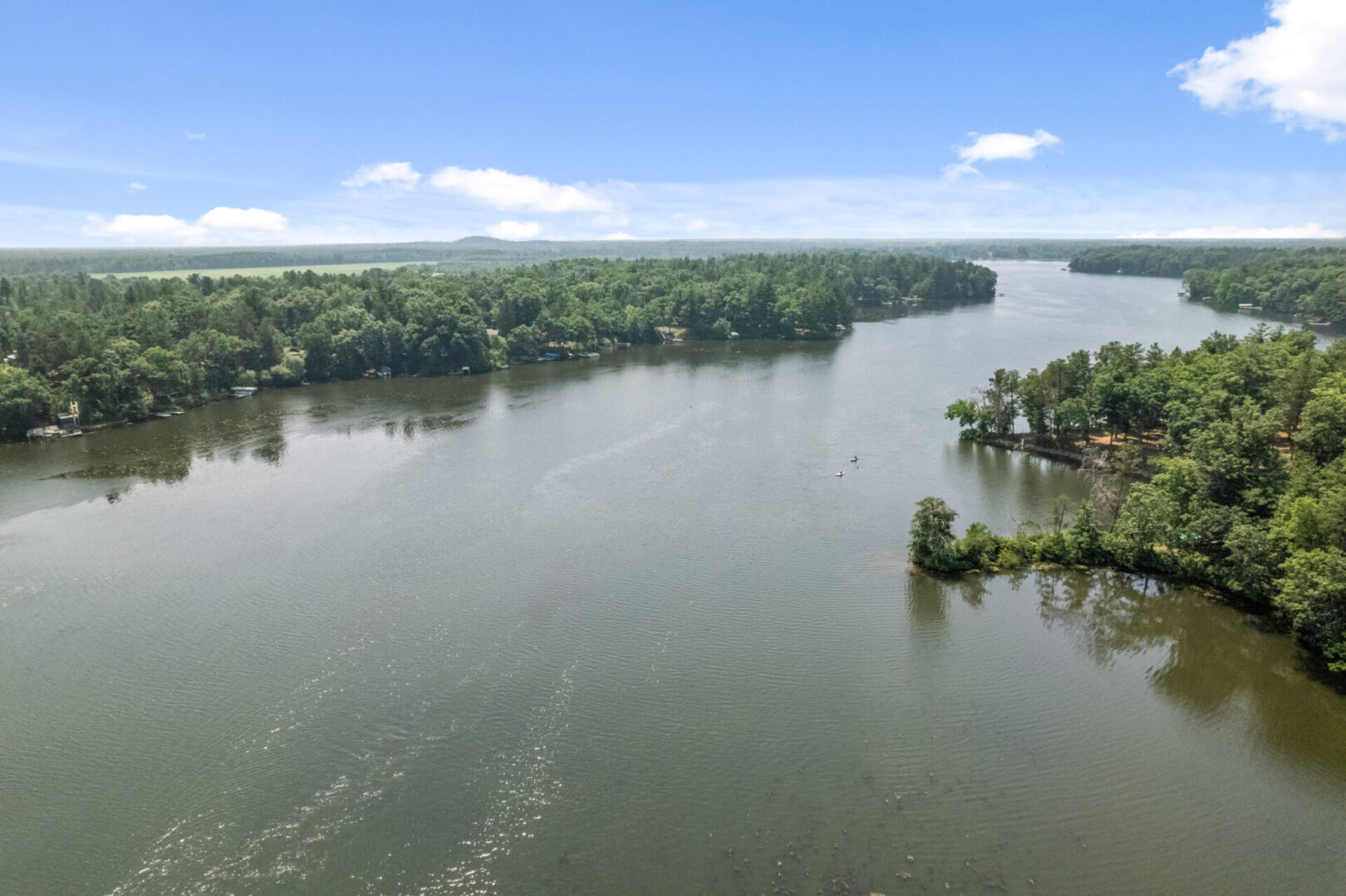 aerial view o Big Roche-A-Cri Lake